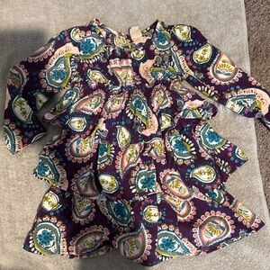 Colorful Paisley Long Sleeve Dress